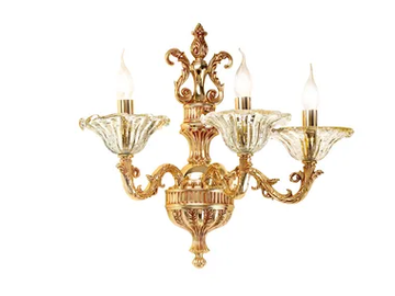CHARLOTTE 4795/A3 - French gold wall light with glass by Possoni Illuminazione - view 2